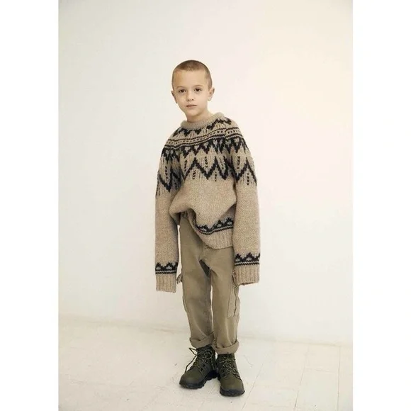 THE NEW SOCIETY LENNY SWEATER NATURAL | Size 4Y - Picture 5 of 5